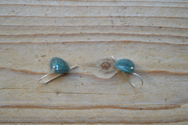 Sterling zilver Oorbellen met Mosagaat