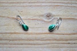 Sterling zilver Oorbellen met Malachiet