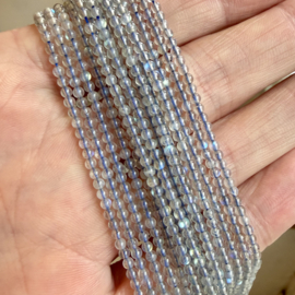 Labradoriet ronde kralen ca. 2 mm (seedbeads)