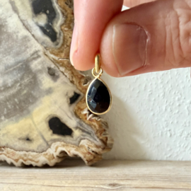 Verguld Sterling zilver hangertje met Onyx