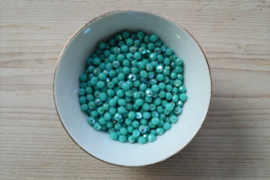 FP6-32 Facet 6 mm Opaque Turquoise AB per 25 stuks