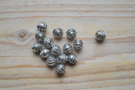Kraal sterling zilver ca. 8 x 8 mm per stuk