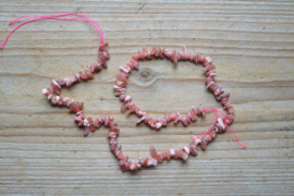 Streng Edelsteen Splitkralen Rhodochrosiet 4 - 6  mm (ca. 40 cm)