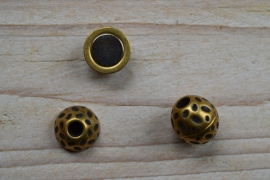 Bronskleurige bolmagneet 4 mm ca. 14 mm per stuk