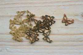 Edelstahl vergoldet Charme Schmetterling ca. 13 x 17 mm pro Stück