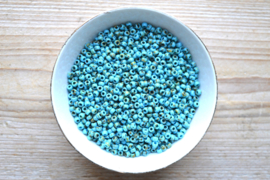 Miyuki 6-4514 Opaque Picasso Turquoise Blue (per 10 gram)