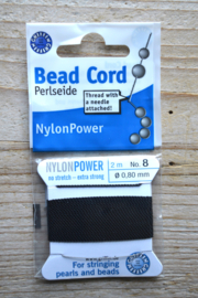 Griffin nylonpower zwart dikte 0,8 mm (No 8)