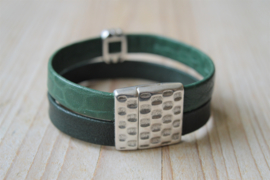 DIY Pakket Armband met magneet en schuiver Groen
