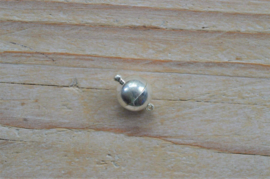 Metalen Bolmagneet verzilverd diameter 10 mm