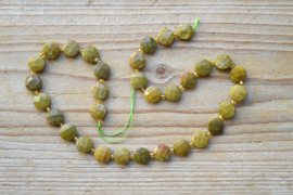 Groene Opaal gefacetteerde muntjes ca. 10 mm