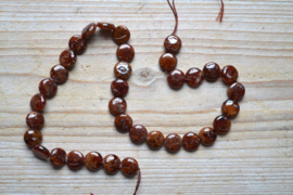 Oranje Granaat platte muntjes ca. 12 mm
