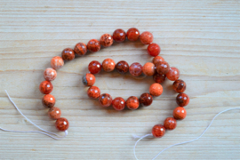 Rotes Feuerachat facettierte runde Perlen 12 mm
