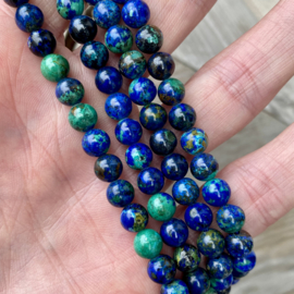 Azuriet Malachiet ronde kralen ca. 6 mm AA klasse