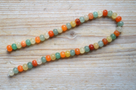 Aventurijn en Gele Jade Pompoenen ca. 7 x 10 mm