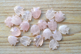 Rozenkwarts visjes ca. 15 x 20 mm per stuk