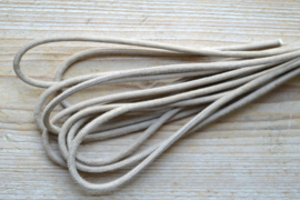 Rond nappaleer Suede 4 mm Khaki per 10 cm
