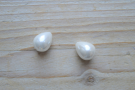 Muschel runde Tropfen Pearl ca. 12 x 15 mm pro 2