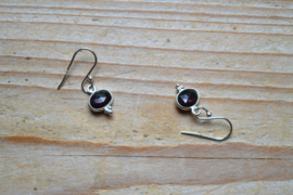 Sterling zilver Oorbellen met Granaat
