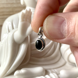 Kleine Anhänger Sterling Silber mit Onyx