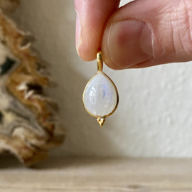 Verguld Sterling zilver hangertje met Maansteen
