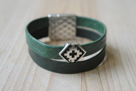 DIY Pakket Armband met magneet en schuiver Groen