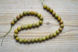 Groene Opaal ronde kralen ca. 10 mm