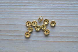 Rhinestone spacers ca. 6 mm (pro 10 stuks)