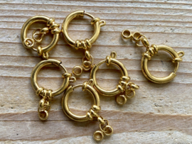 RVS Gold plated boeisluiting ca. 18 mm