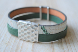 DIY Pakket Armband met magneet en schuiver Groen