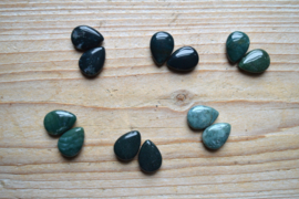 Mosagaat platte druppels ca. 13 x 18 mm per 2