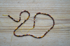 Mookaiet gefacetteerde ronde kralen ca. 3 mm (seedbeads)