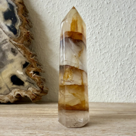 Limonietkwarts/Golden Healer gepolijste toren