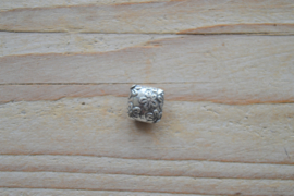 Kraal sterling zilver ca. 12 x 5 x 12 mm per stuk