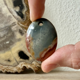 Polychroom Jaspis hanger C ca. 30 x 40 mm