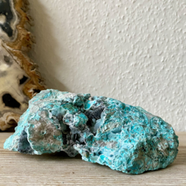 Ruwe Chrysocolla met druzy