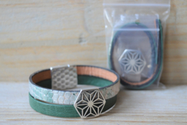 DIY Pakket Armband met magneet en schuiver Groen