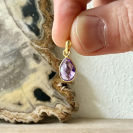 Verguld Sterling zilver hangertje met Ametist