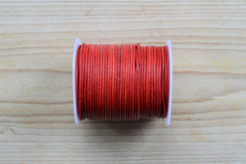 Rundleer 1.5 mm Vintage Rood per meter