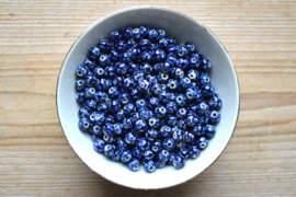 Delfts blauw met bloemen ca. 8 mm (per stuk)
