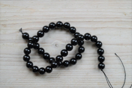 Schwarze Turmalin runde Perlen 10 mm