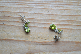 Sterling zilver Oorstekers met Peridot