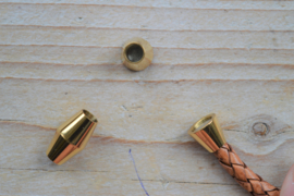 RVS Gold plated magneetsluiting 5 mm ca. 10 x 16 mm per stuk