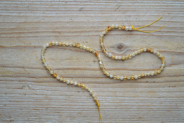 Echte Citrien gefacetteerde ronde kralen ca. 4 mm