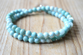 Kort kettinkje van Larimar