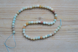 Mehrfarbig Amazoniet MATT runde Perlen 6 mm