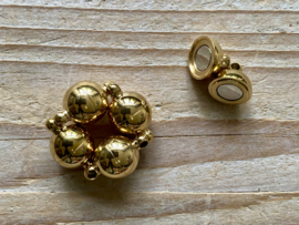 RVS Gold plated bolmagneet ca. 12 mm per stuk