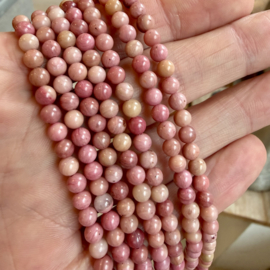 Rhodoniet ronde kralen ca. 4 mm