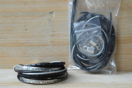 DIY Pakket Armband XL O Zwart/Zilver