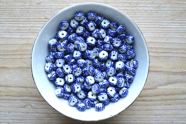 Delfts blauw wiel ca. 6 x 11 mm (per stuk)