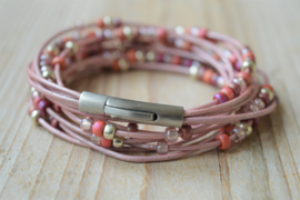 DIY Pakket Armband 3-Wikkelarmband Oranje/Roze
